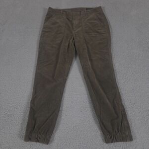 Banana Republic Pants Womens 10 Gray Utility Tapered Corduroy Ankle Zip Casual